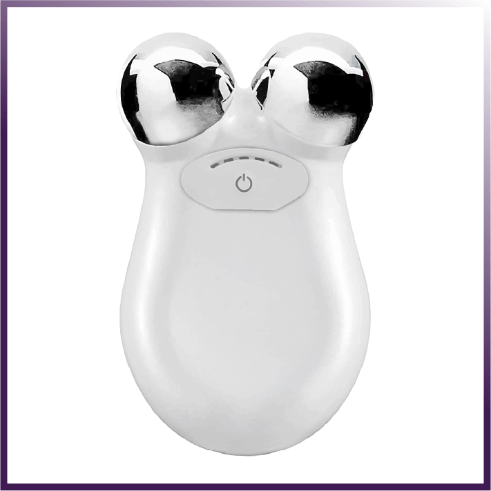 Microcurrent facial toning massager for firm youthful skin