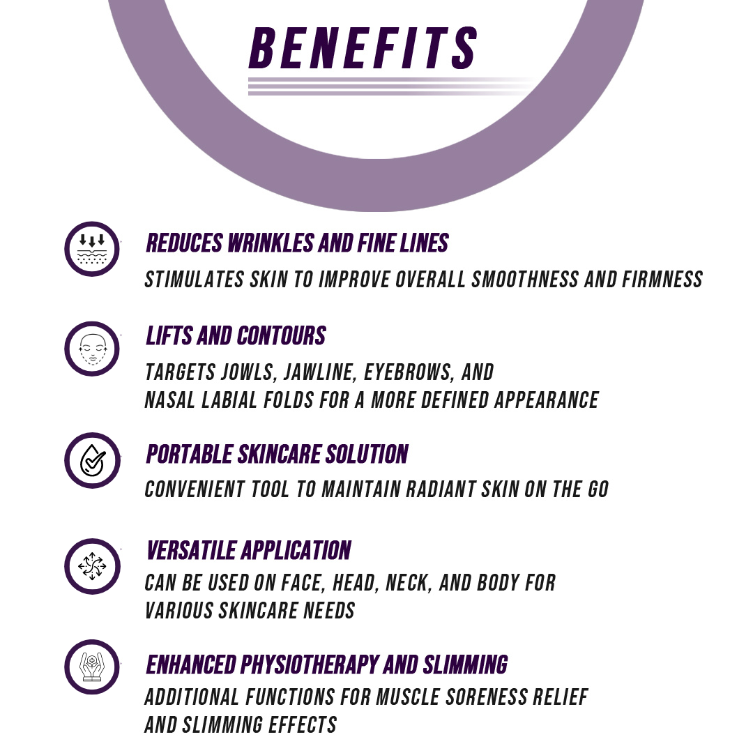 Portable facial toning massager with microcurrent technology