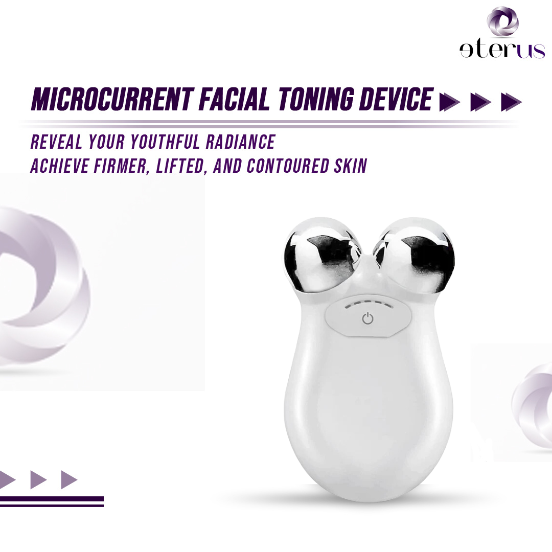 Microcurrent facial massager used for skin tightening and toning