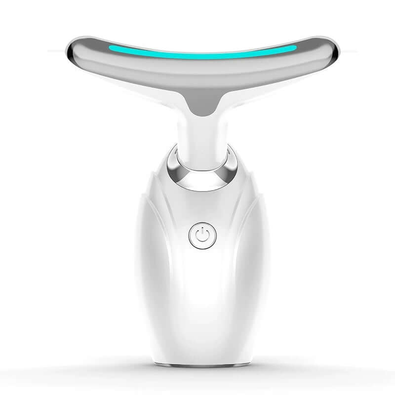 White portable beauty device with green ring design