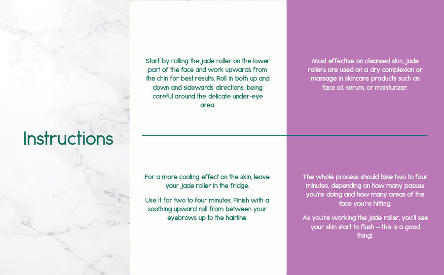 Green jade roller and gua sha stone set for face care