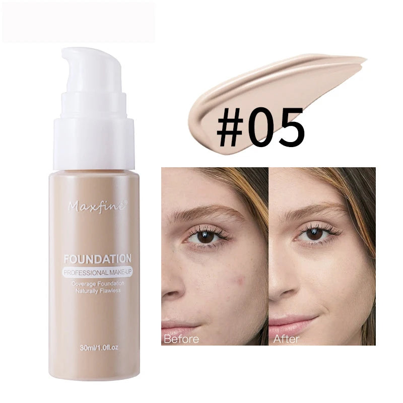 💄 Product Title:  Liquid Foundation & Concealer – Waterproof, Sweat-Resistant, Long-Lasting Professional Makeup