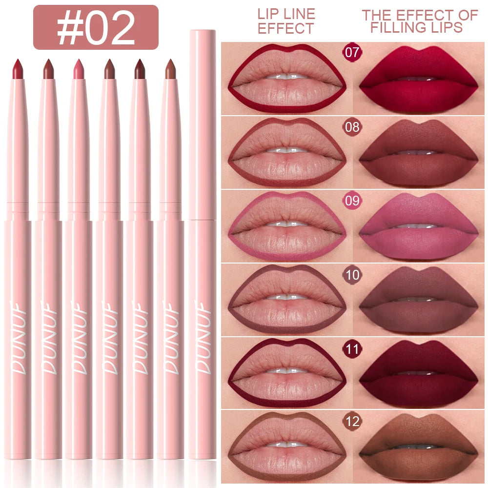 Lip Liner Pen Set Long-Lasting Waterproof Lip Gloss Pencils