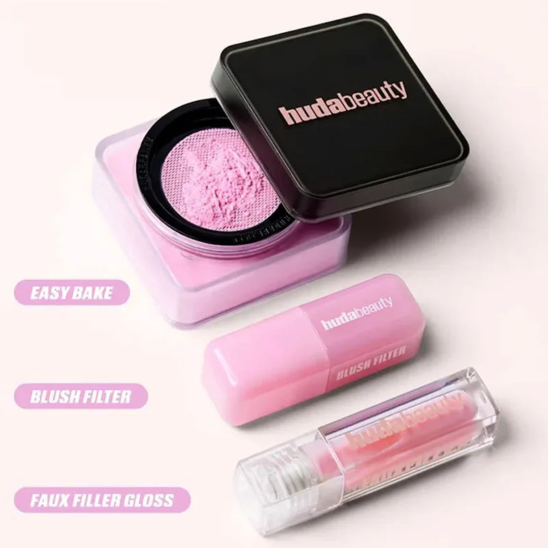 Powder Fine Breathable Texture Loose Powder Concealer Long Lasting Makeup Liquid Foundation Flawless Lusterless Huda Cosmetics