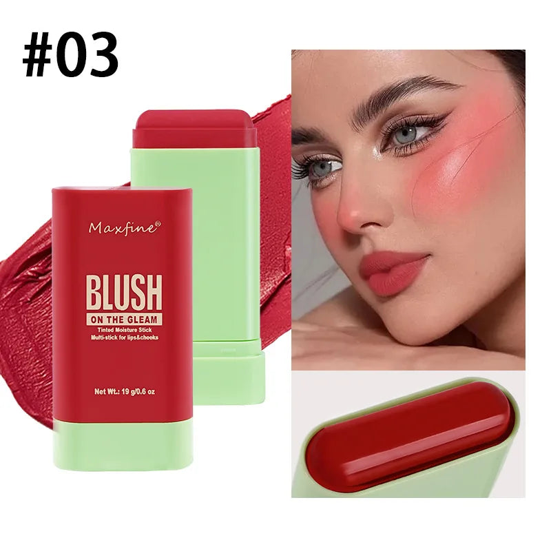 Waterproof blush stick for vibrant and blendable color
