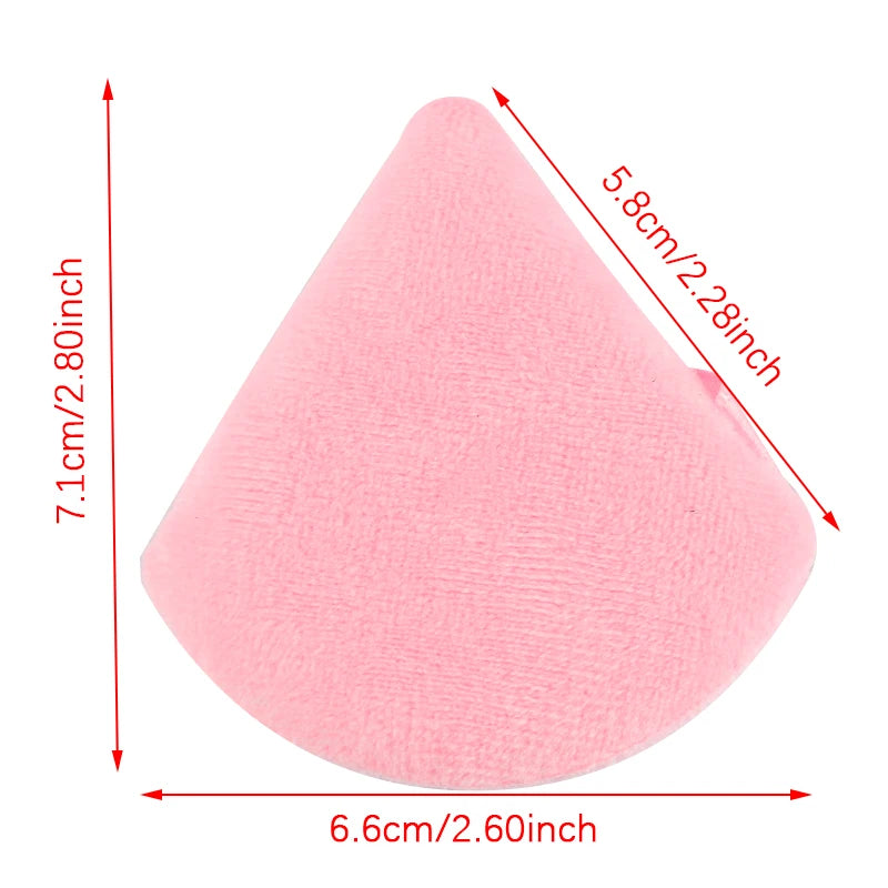 Triangle Velvet Powder Puff Reusable Mini Makeup Sponge