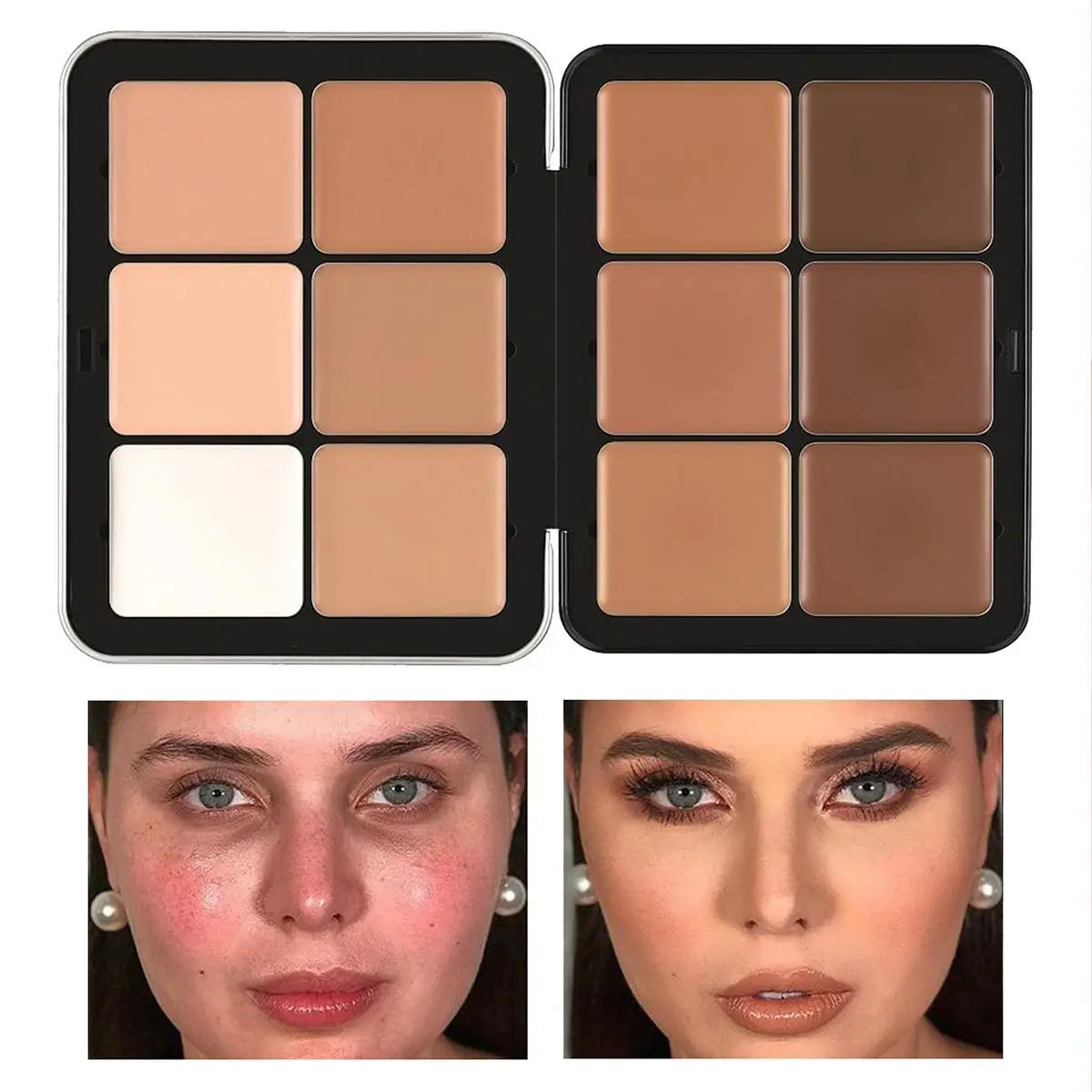 💄 Product Title:  12-Color Concealer & Contour Palette – Matte Cream Foundation & Face Repair Makeup