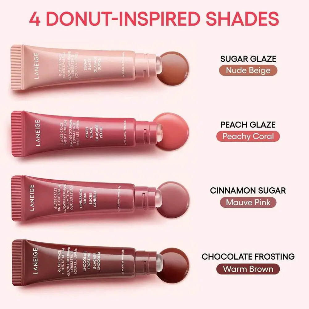 🍩 Product Title:  Donut Colored Lip Balm – Moisturizing Jelly Gloss & Mirror Shine Lip Glaze | Hydrating, Non-Fading Lip Oil