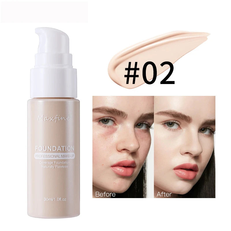 💄 Product Title:  Liquid Foundation & Concealer – Waterproof, Sweat-Resistant, Long-Lasting Professional Makeup