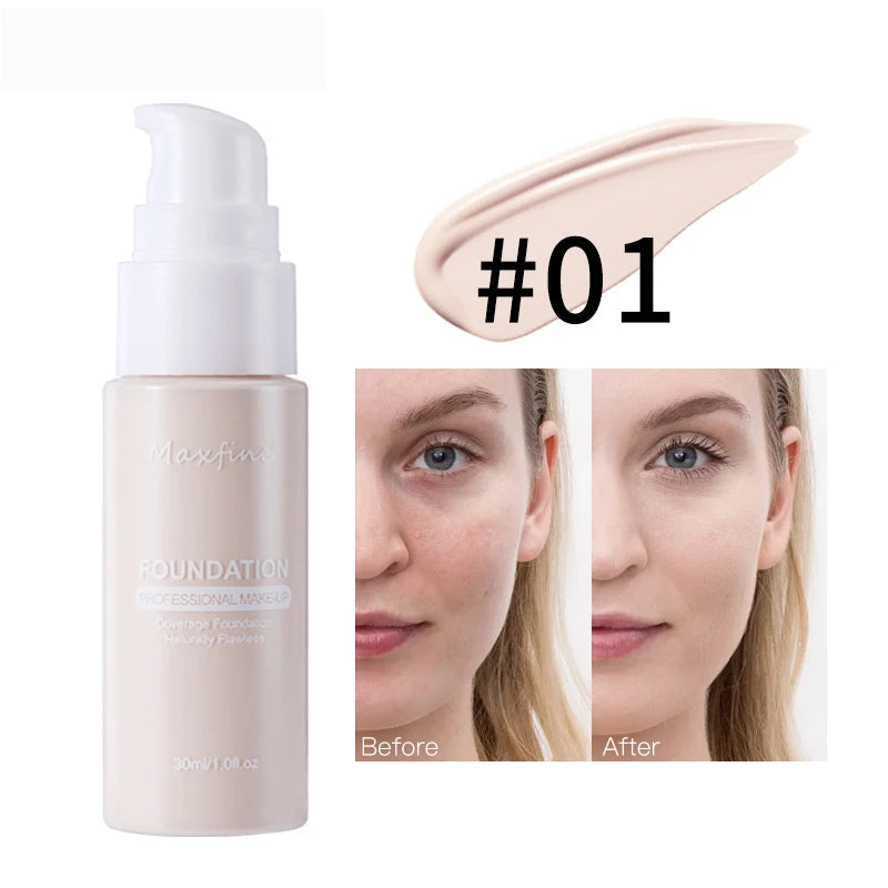💄 Product Title:  Liquid Foundation & Concealer – Waterproof, Sweat-Resistant, Long-Lasting Professional Makeup