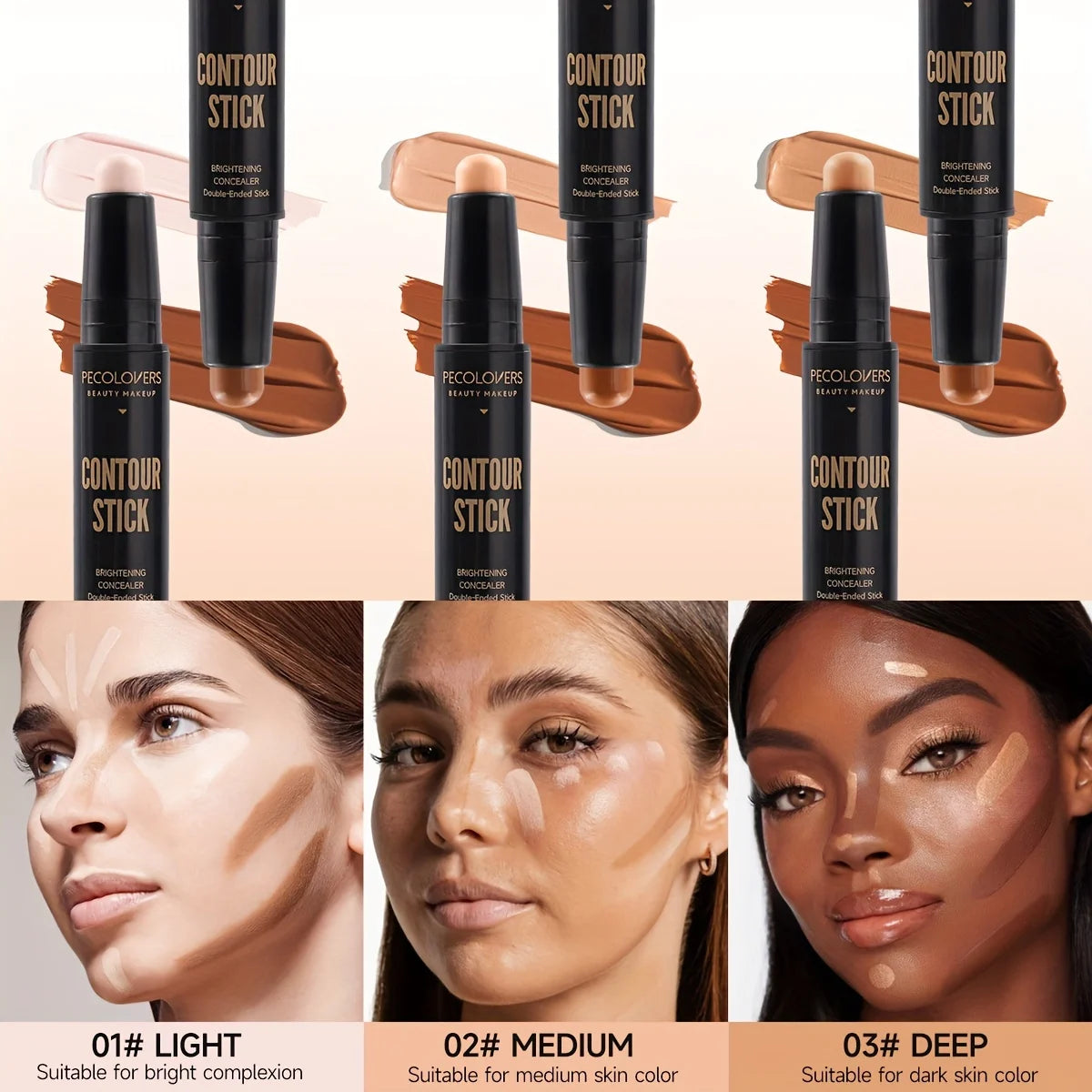 Face Concealer Contouring Cream for Bronzer and Foundation