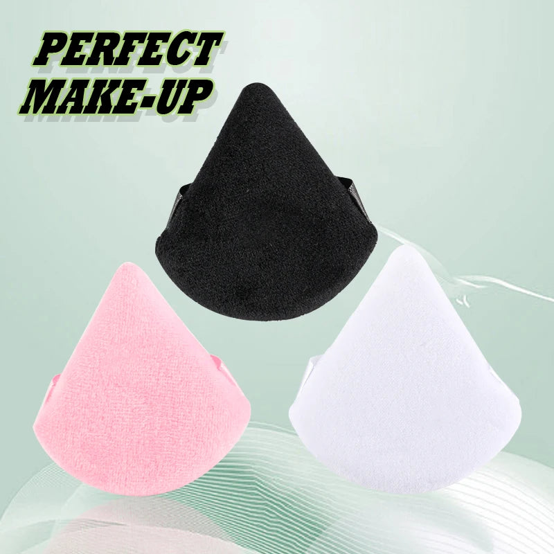 Triangle Velvet Powder Puff Reusable Mini Makeup Sponge