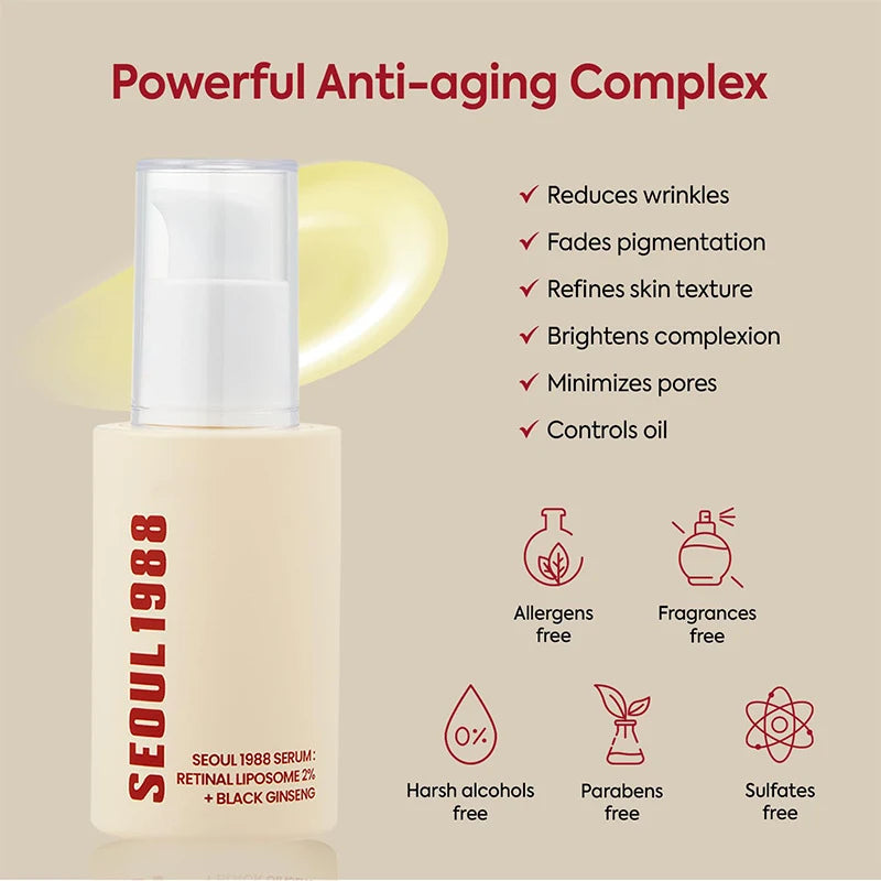 Korean Retinol Face Serum with Ginseng and Vitamin C