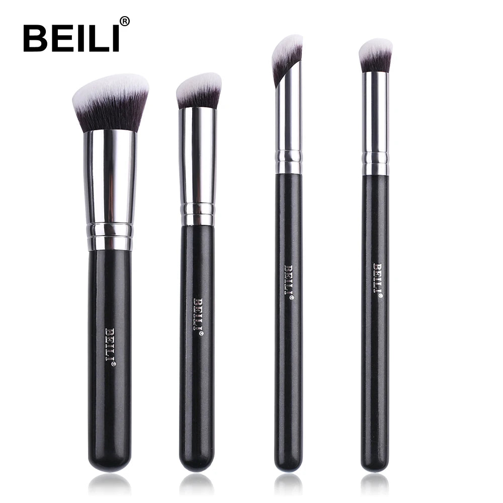 Professional Concealer Brush Set BEILI Flat & Angled Brushes