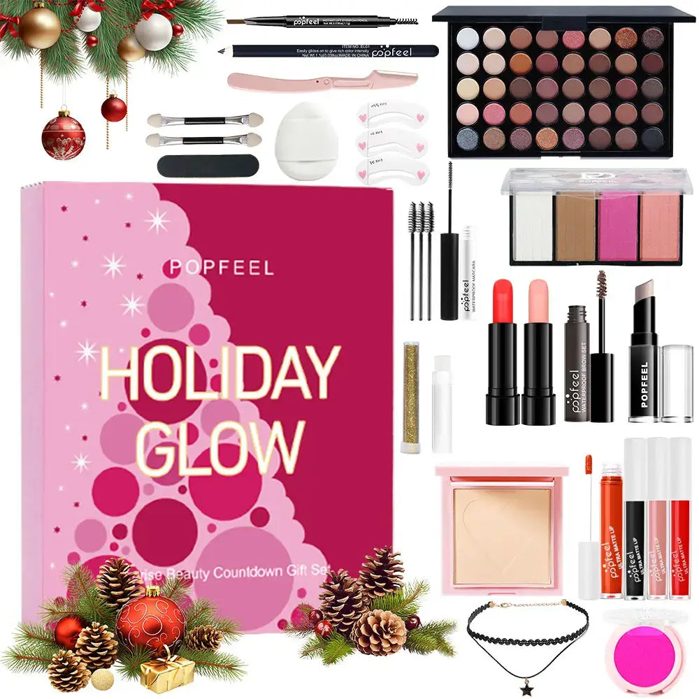 POPFEEL beauty countdown gift box with 24 makeup surprises