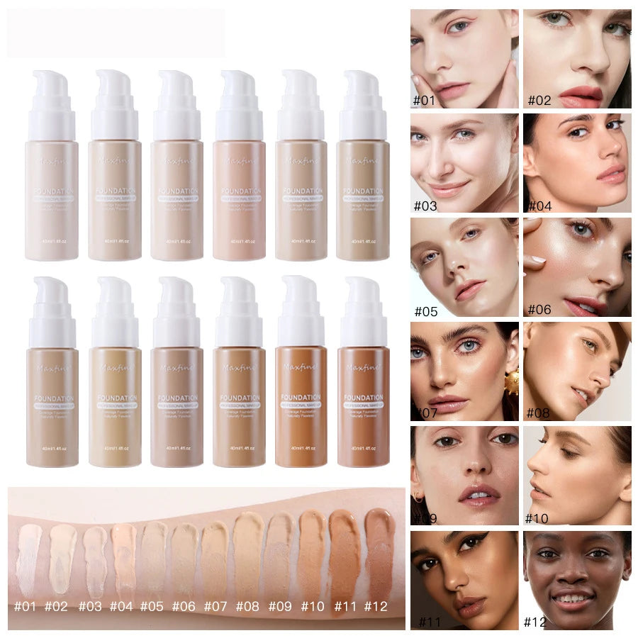 💄 Product Title:  Liquid Foundation & Concealer – Waterproof, Sweat-Resistant, Long-Lasting Professional Makeup