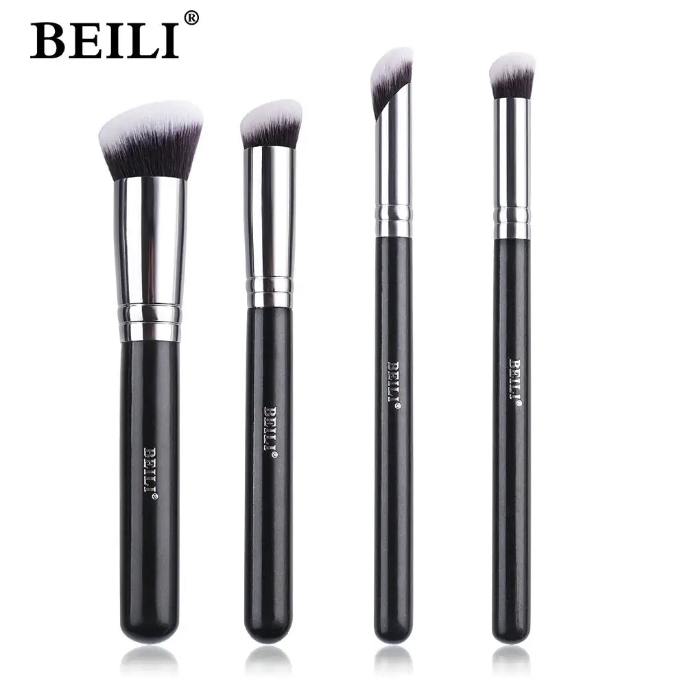 Professional Concealer Brush Set BEILI Flat & Angled Brushes
