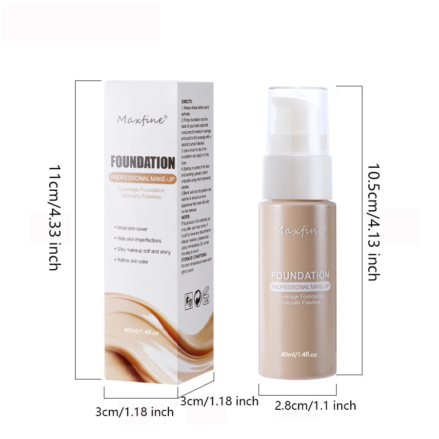 💄 Product Title:  Liquid Foundation & Concealer – Waterproof, Sweat-Resistant, Long-Lasting Professional Makeup