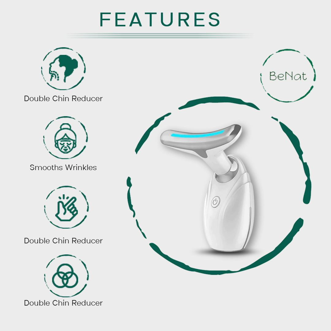 White wireless skincare gadget with green border detail